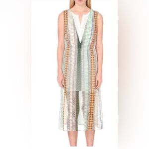Sandro Orange and Black Patterned Dress | Sz (3) L